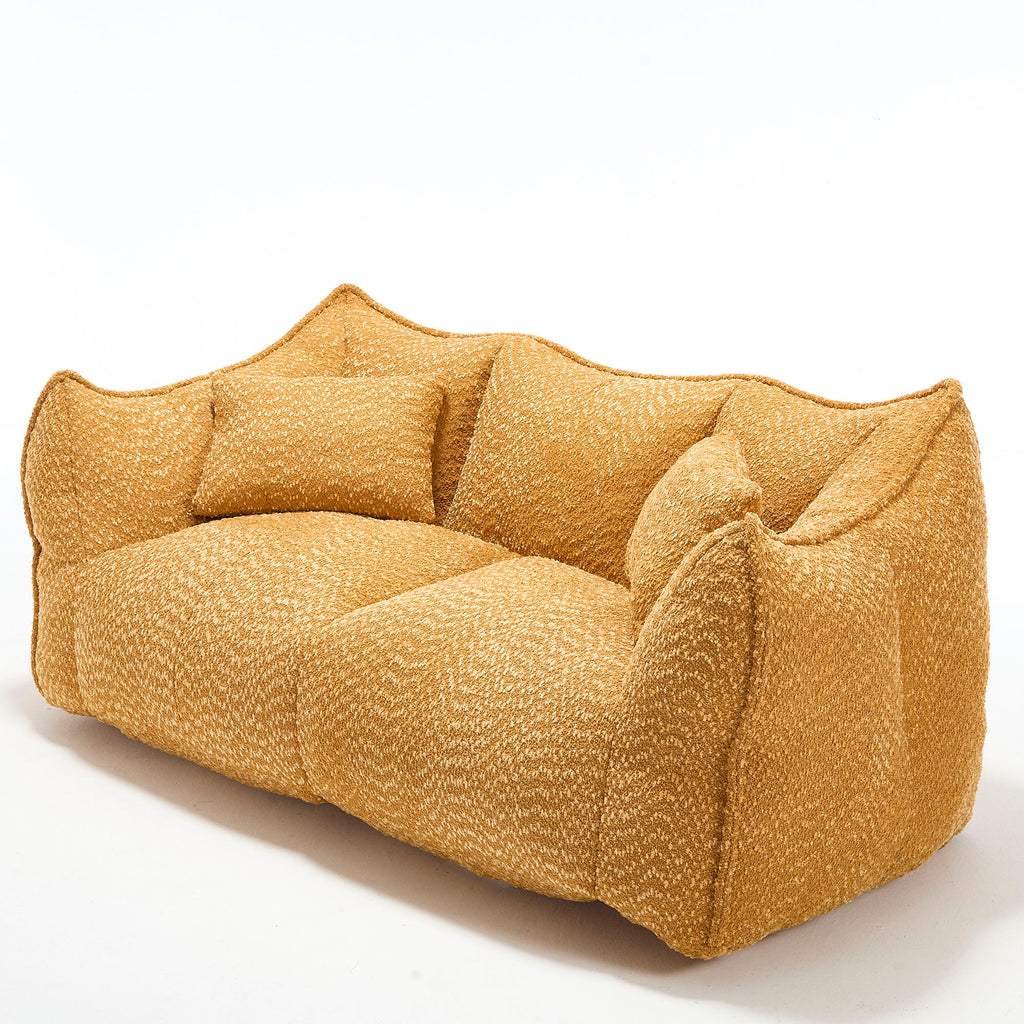 Comfortable Dual Beanbag Chair With High Resilience Foam Core For 2 People