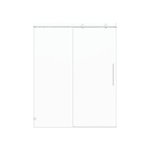 Frameless, Single Sliding Soft Close Shower Doors, 5/16" Sgcc Tempered Glass