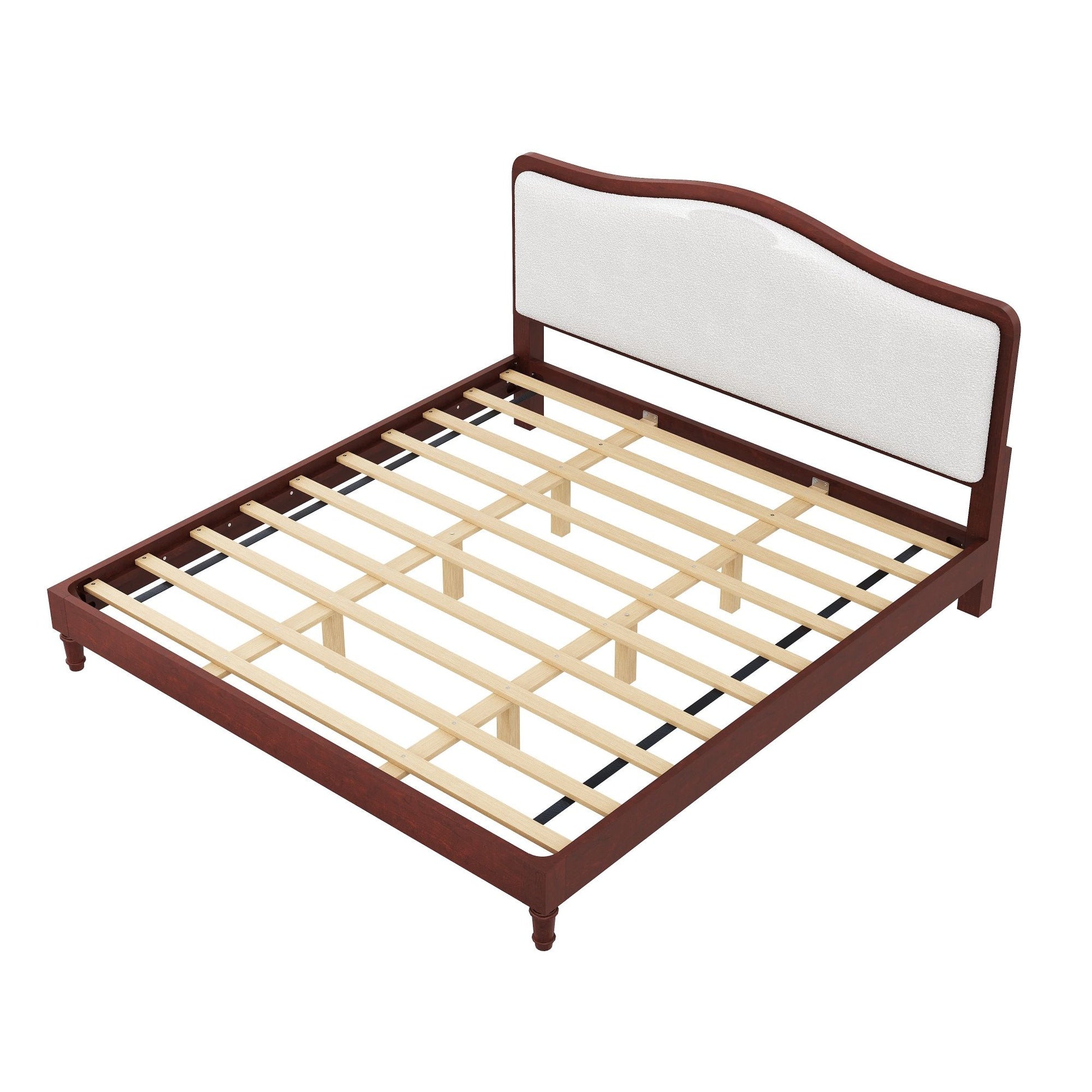 Platform Bed With Upholstered Headboard