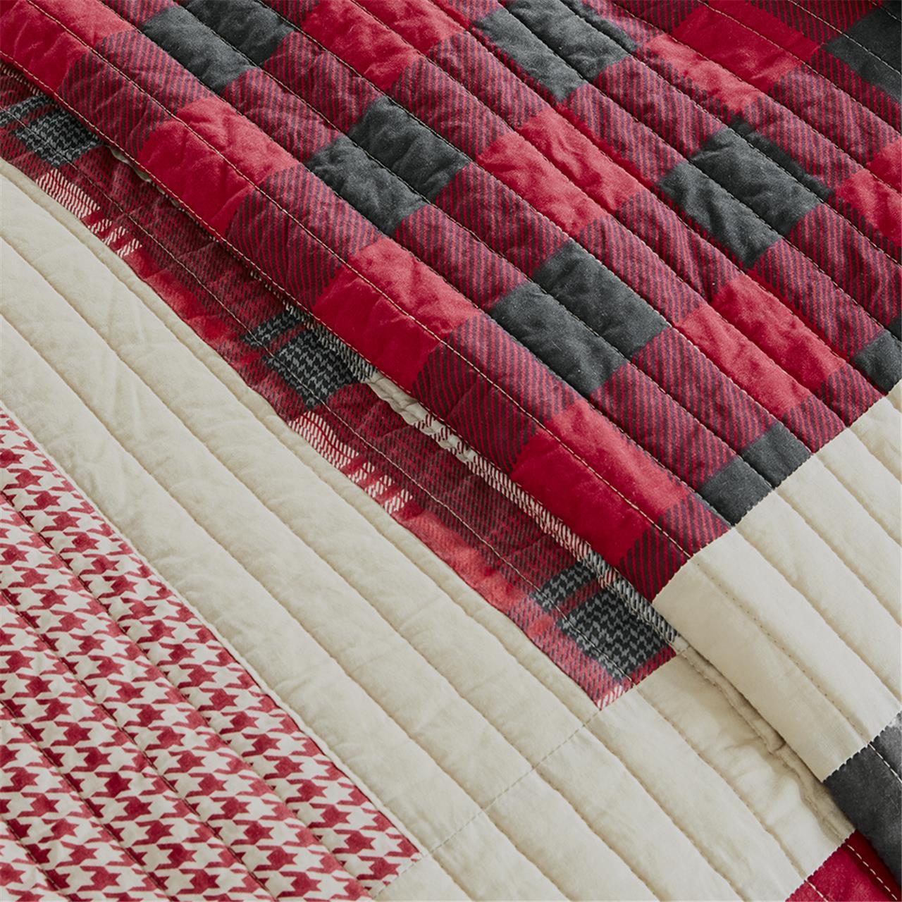 Huntington - Oversized Quilt Mini Set - Red