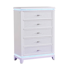 Opium - 5 Drawer Chest - White