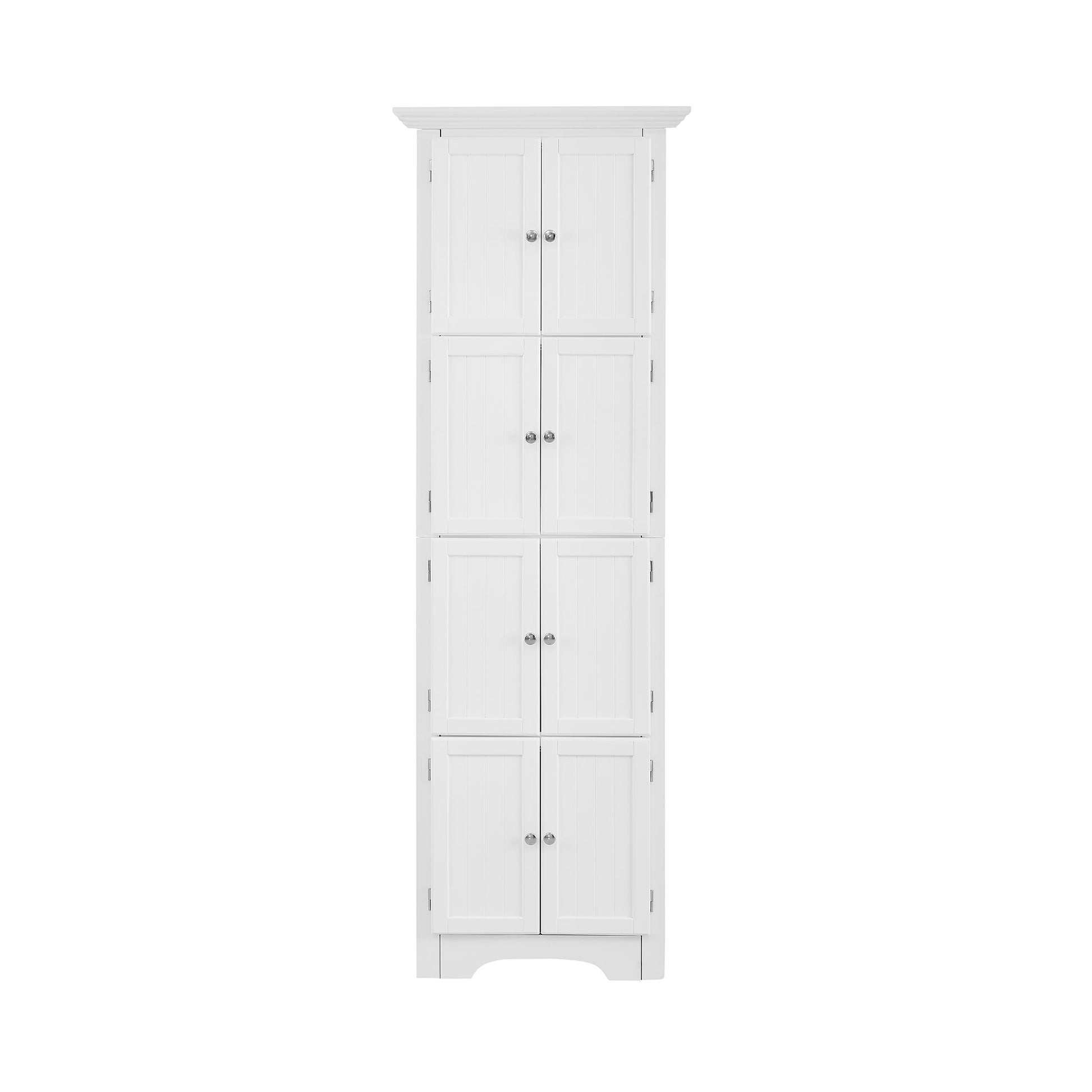 Tall Storage Cabinet With Doors And 4 Shelves For Living Room, Kitchen, Office, Bedroom, Bathroom, Modern