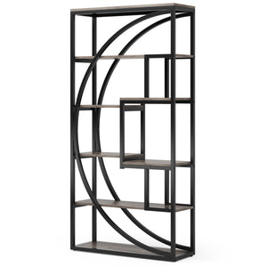 5 Tier Etagere Bookshelf With 8 Open Shelves Organizer For Living Room