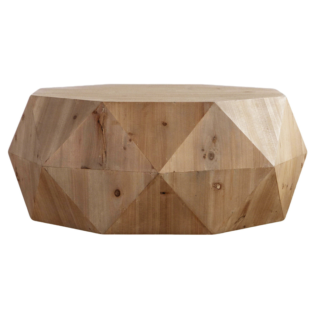 Coffee Table With 3D Embossed Design - Natural