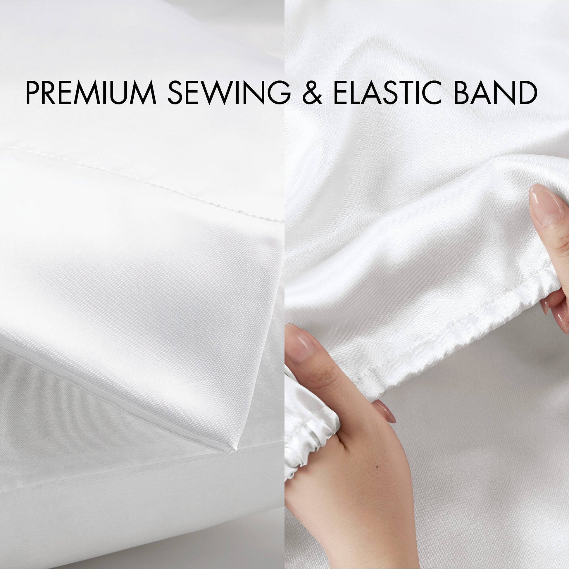 Satin - 4 Piece Twin Luxury Sheet Set - White