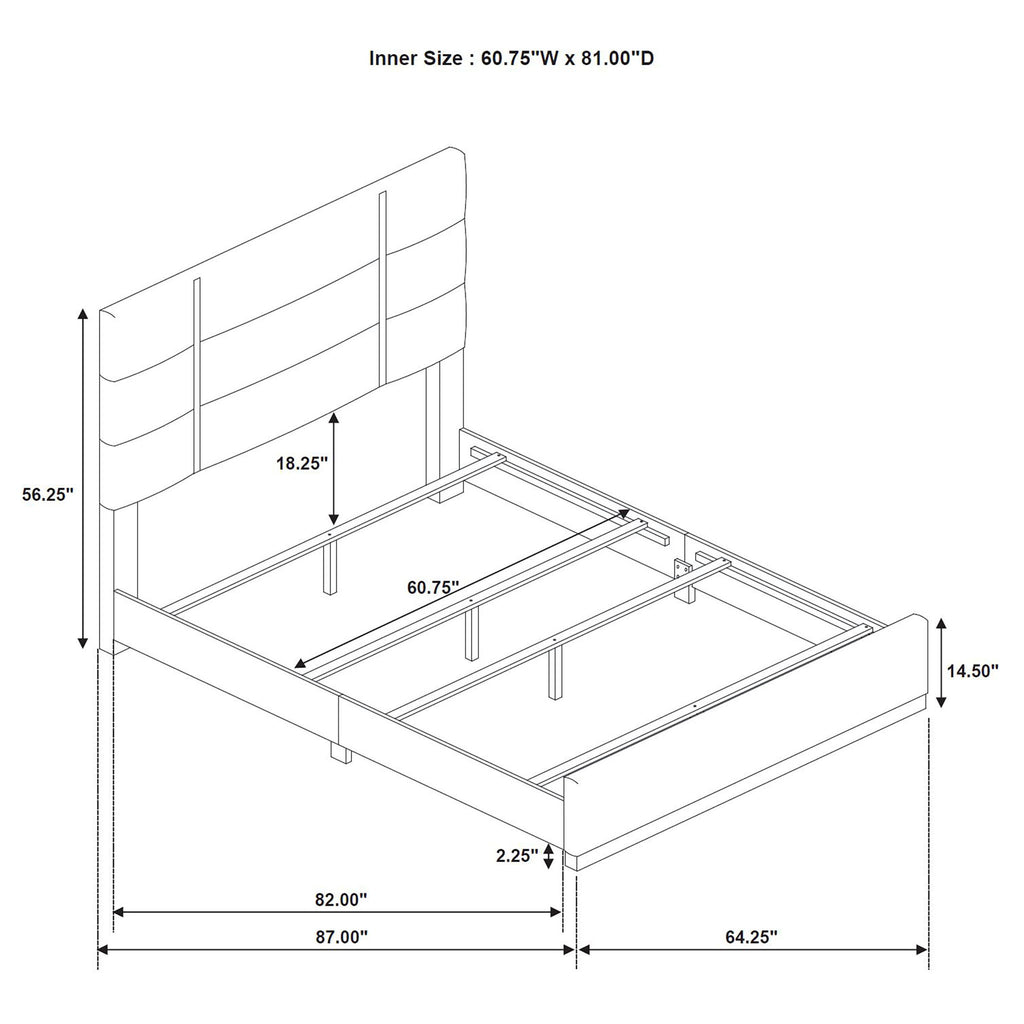 Lauryn - Upholstered Panel Bed