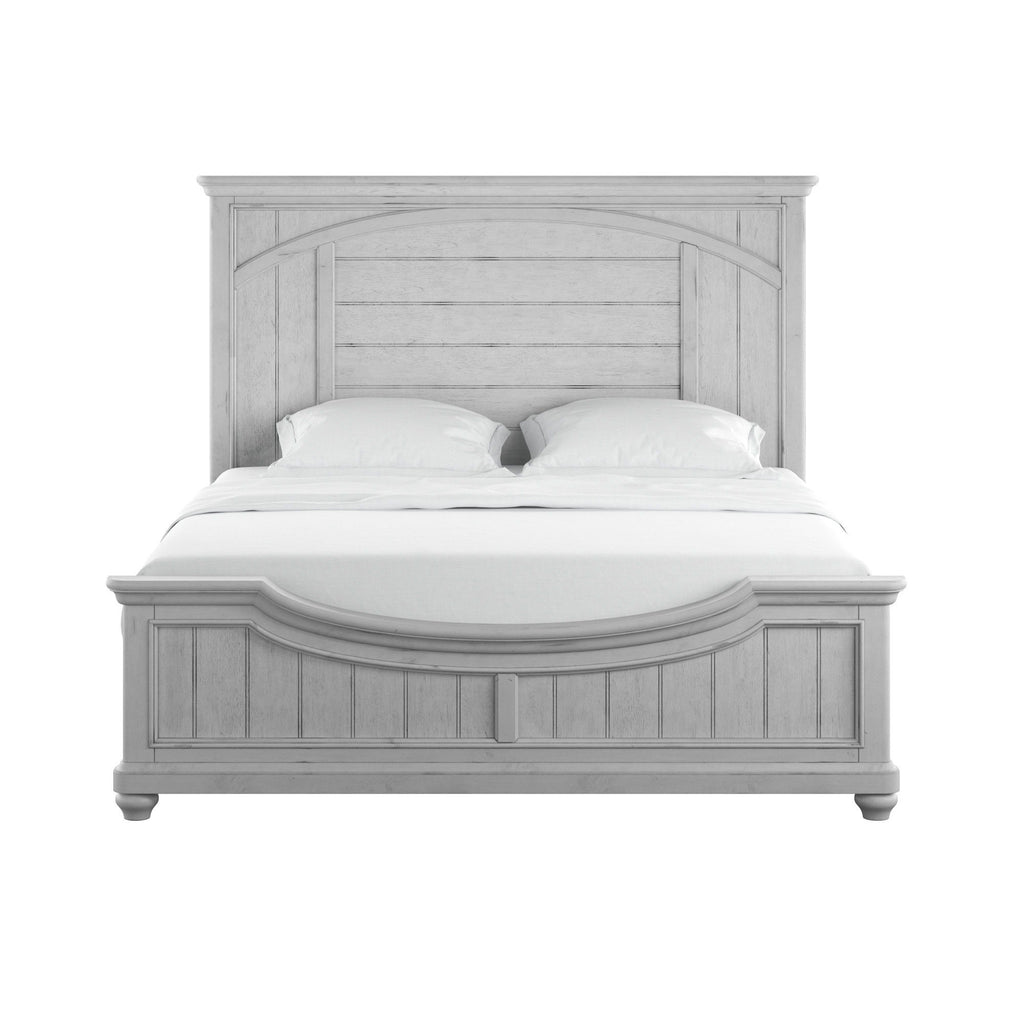Queen Panel Bed - Gray - Wood