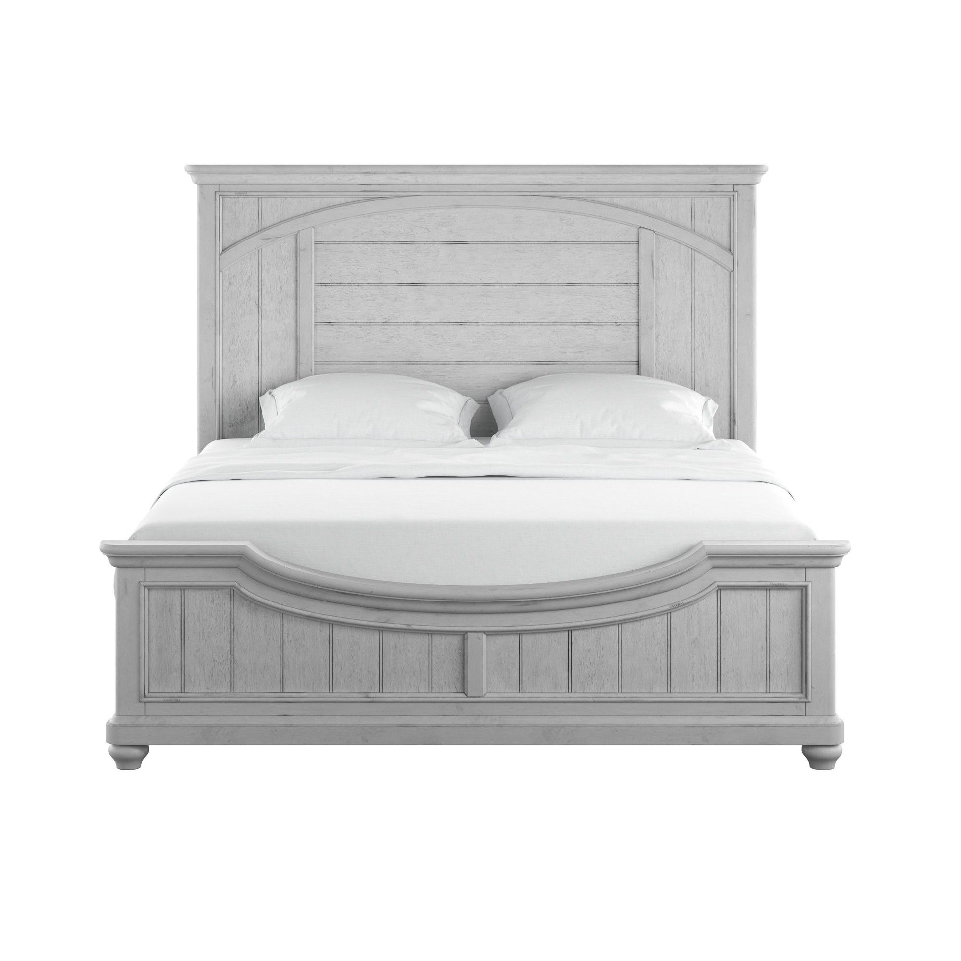 Queen Panel Bed - Gray - Wood