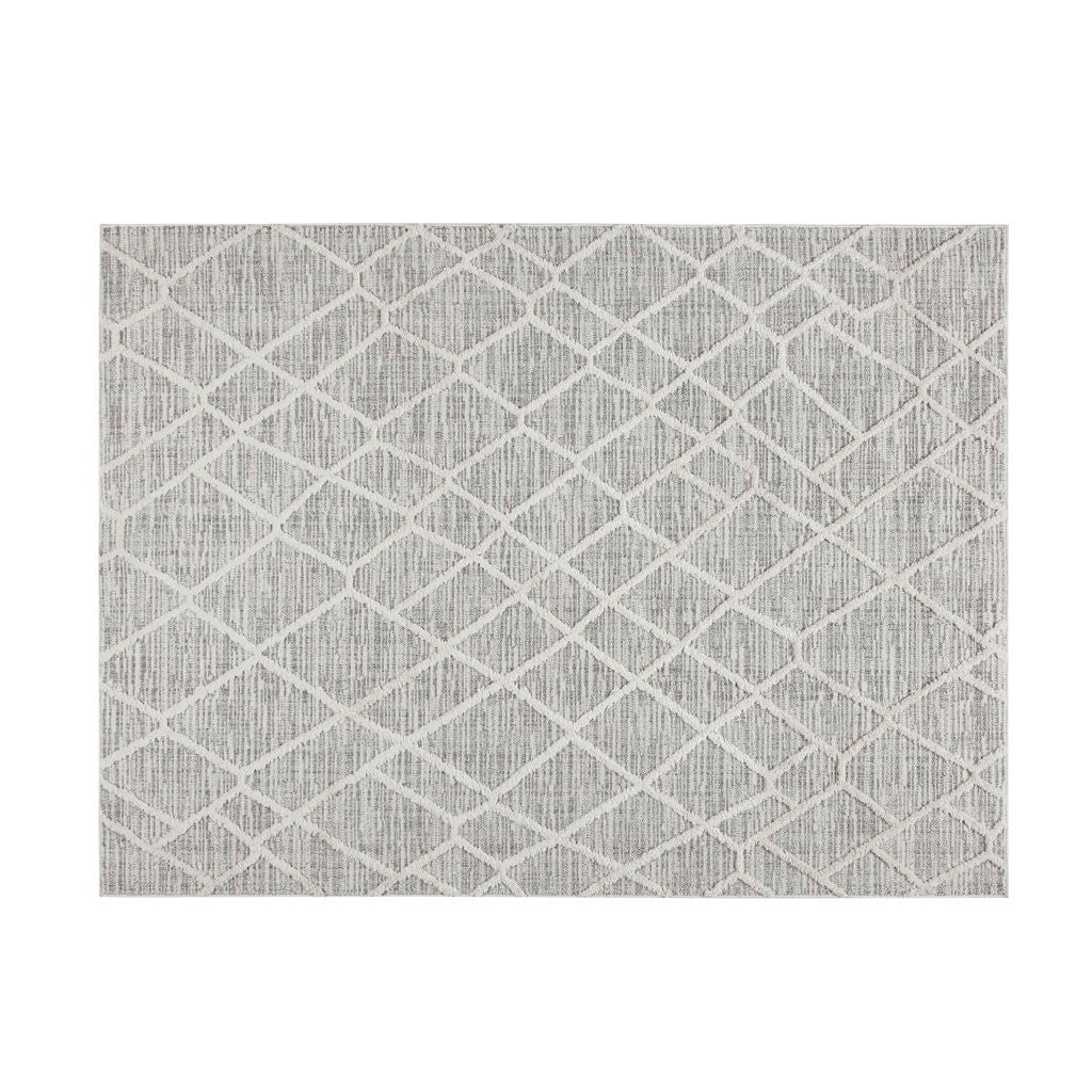 Ashley - 5' x 7' Terni Pebble Indoor Area Rug - Gray / Cream