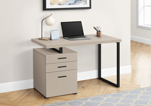Computer Desk For Home Office, Laptop, Left Right Set Up, Storage Drawers - Beige