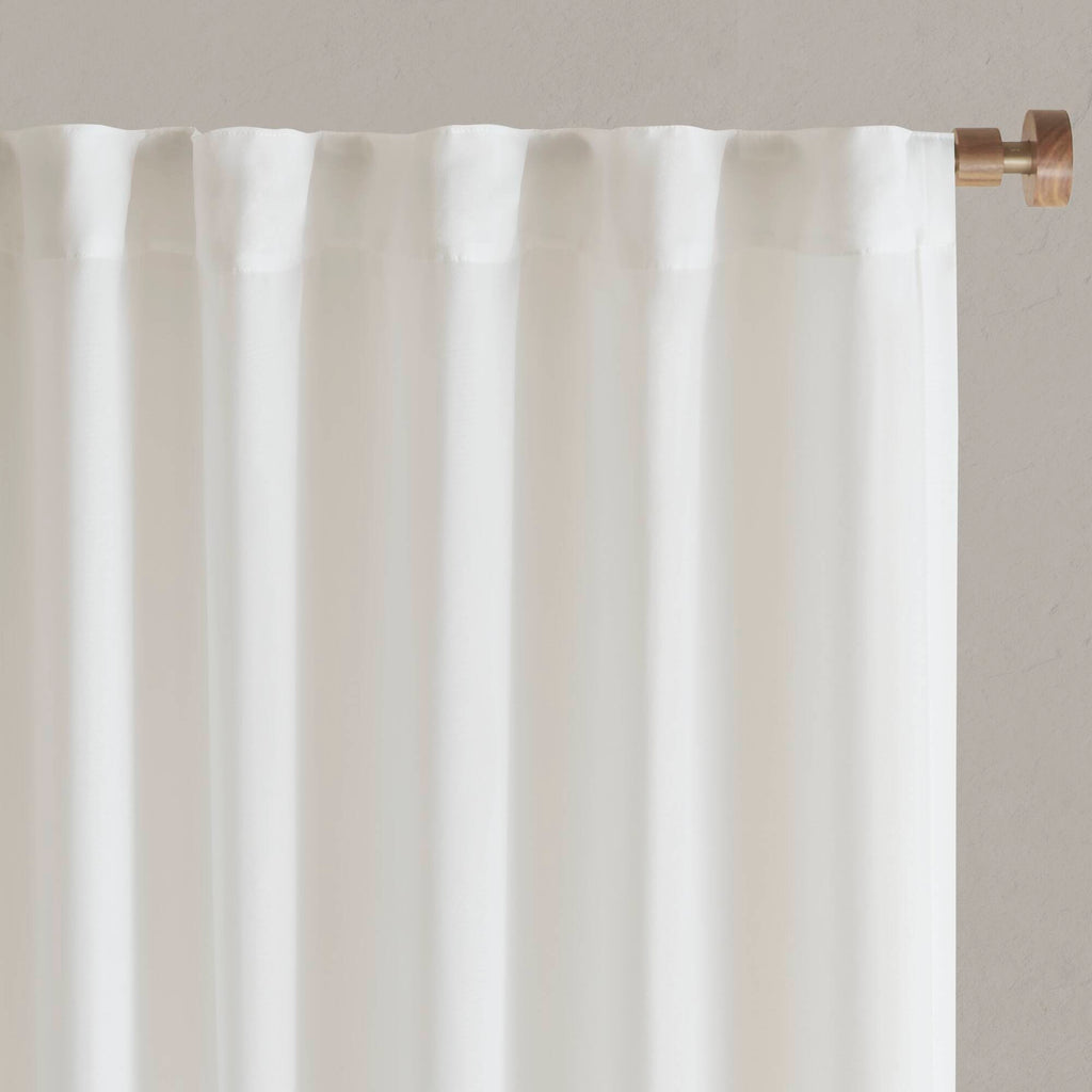 Lexus - 52x95" Rod Pocket With Back Tab Privacy Curtain Pair (Set of 2) - White