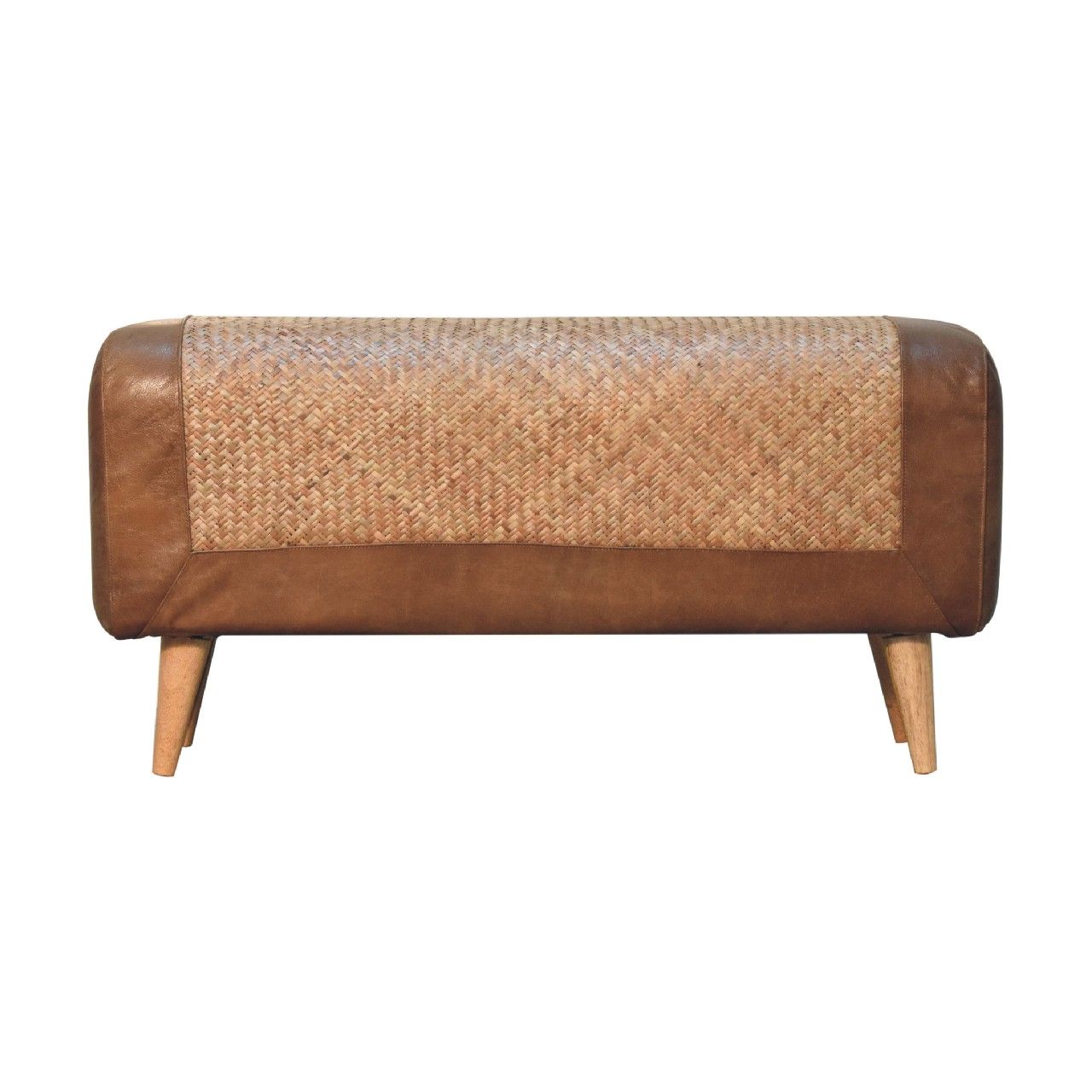 Buffalo - Large Seagrass Hide Bench - Oak