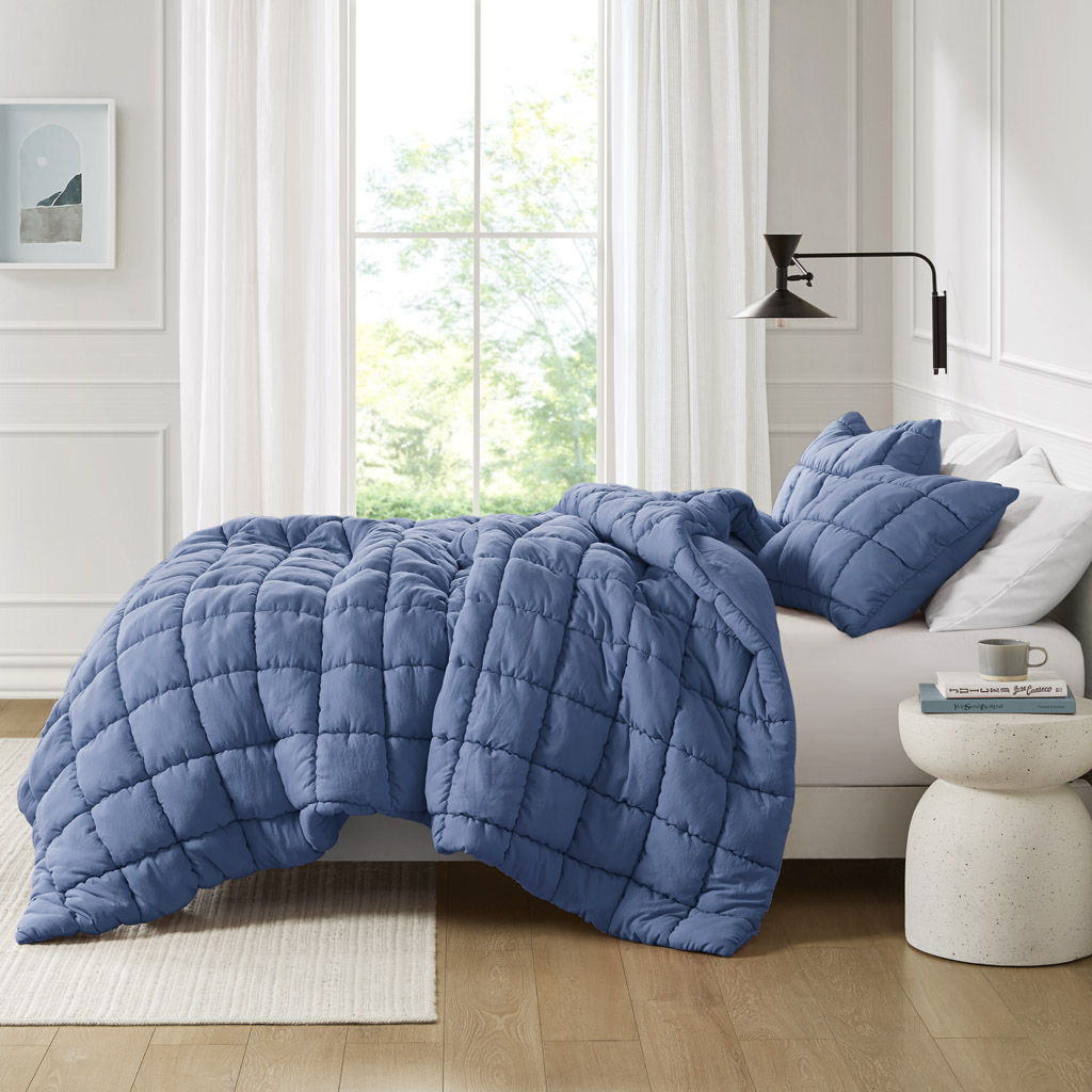 Dream Puff - Down Alternative Comforter Set - Blue