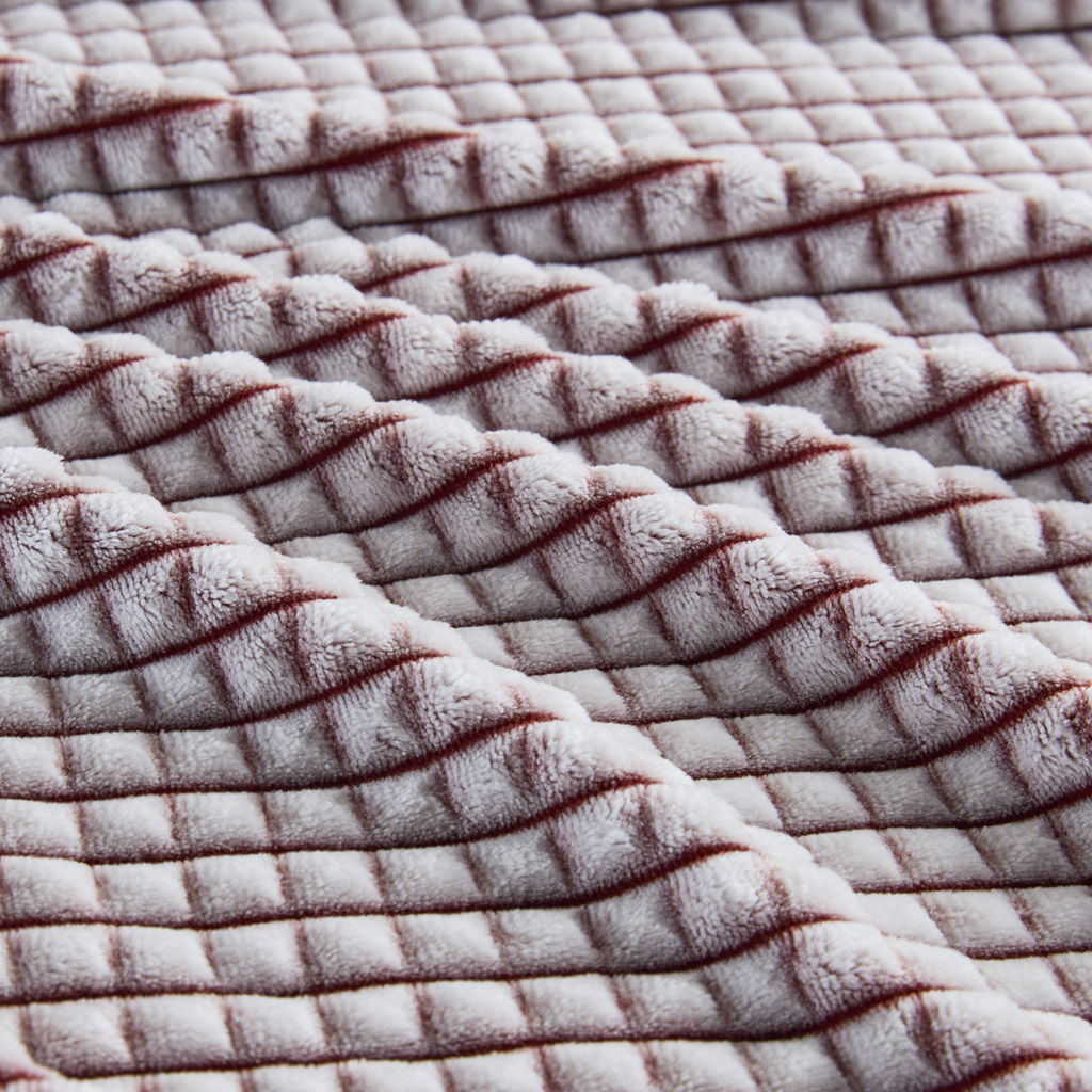 Carved Plush - Blanket - Red