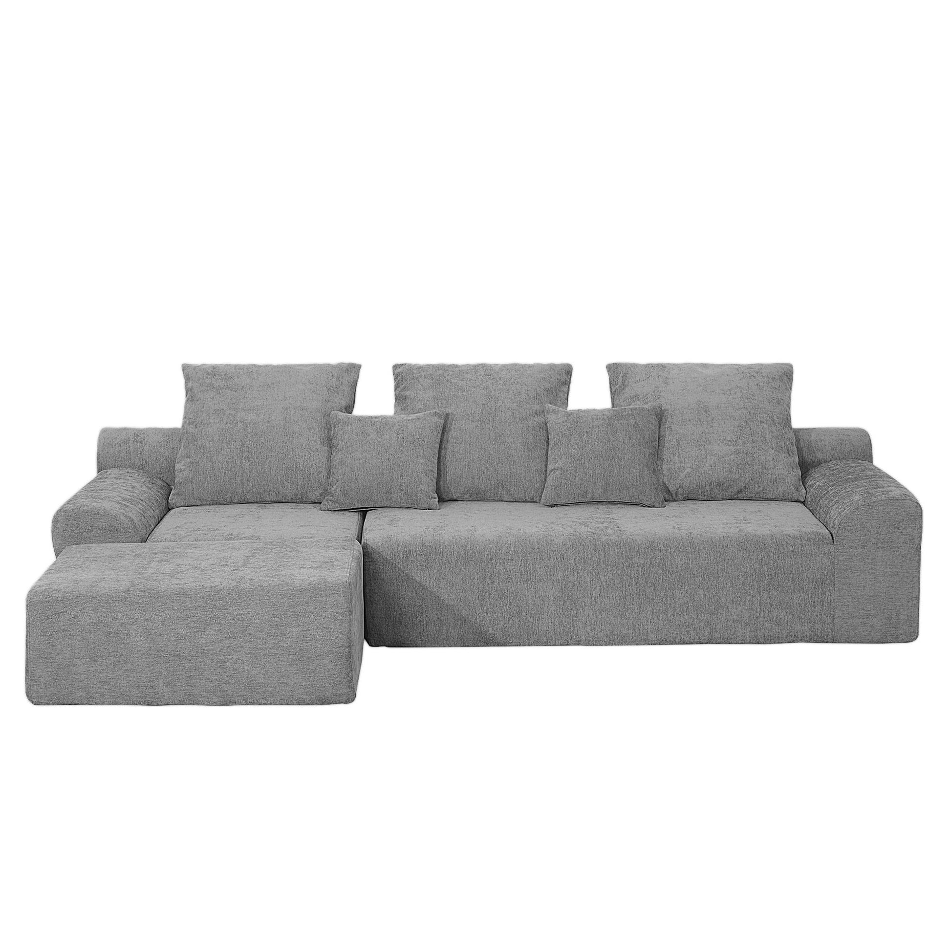 Modern L Shaped Sectional Sofa With Adjustable Configurations