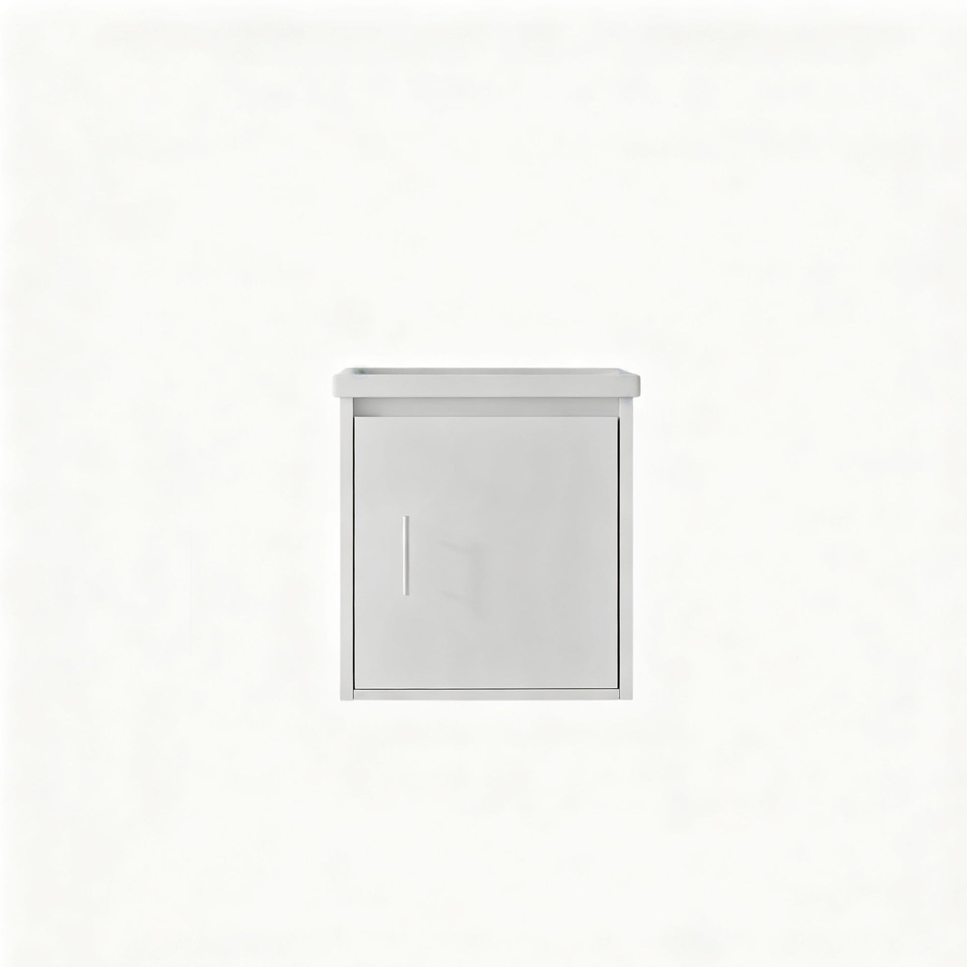 20" Floating Bathroom Vanity Combo With Wall Cabinet, Ceramic Sink & Soft Close Doors - White