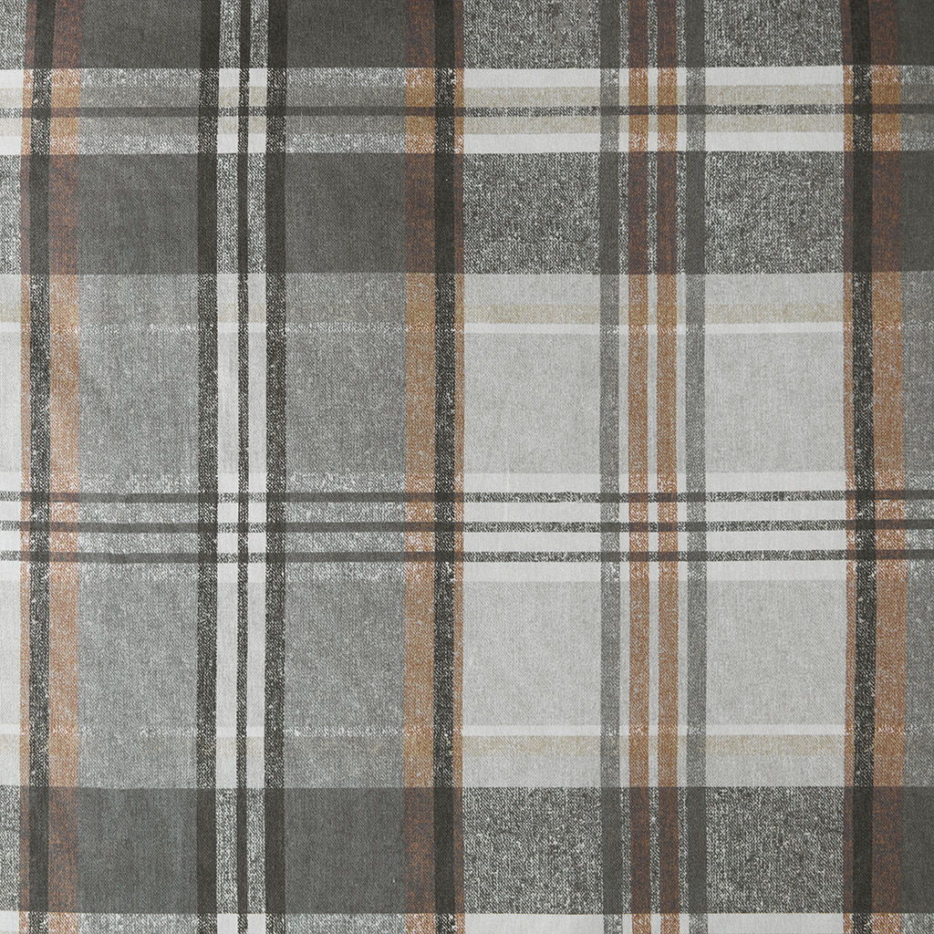 Blake - Plaid Comforter Set - Tan / Gray