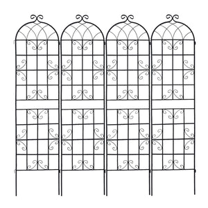 Metal Garden Rustproof Trellis For Climbing Plants Outdoor Flower Support