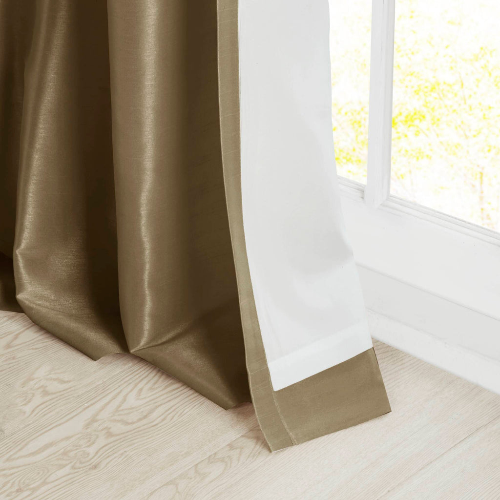 Emilia - Twist Tab Lined Window Curtain - Bronze