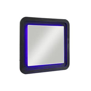 Beverly - Large Scale Wall Mirror For Dresser, Rounded Edges - Black White