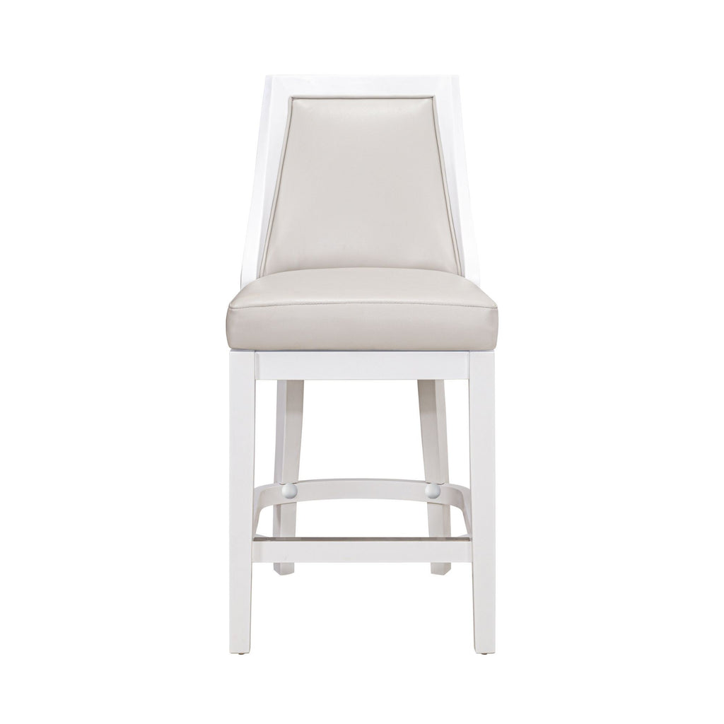 Modern Swivel Stool With Tall Back