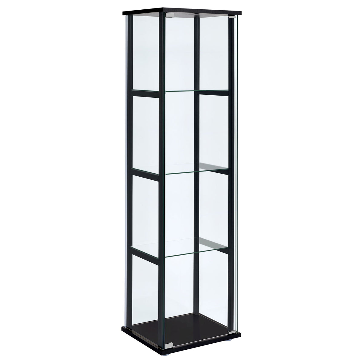 Serena - 4 Shelf Curio Cabinet - Black