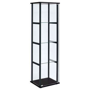 Serena - 4 Shelf Curio Cabinet - Black