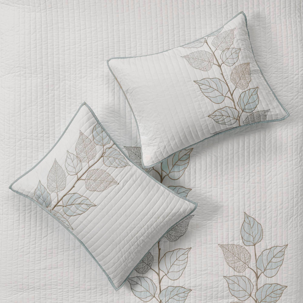 Caelie - King 6 Piece Reversible Coverlet Set - Blue