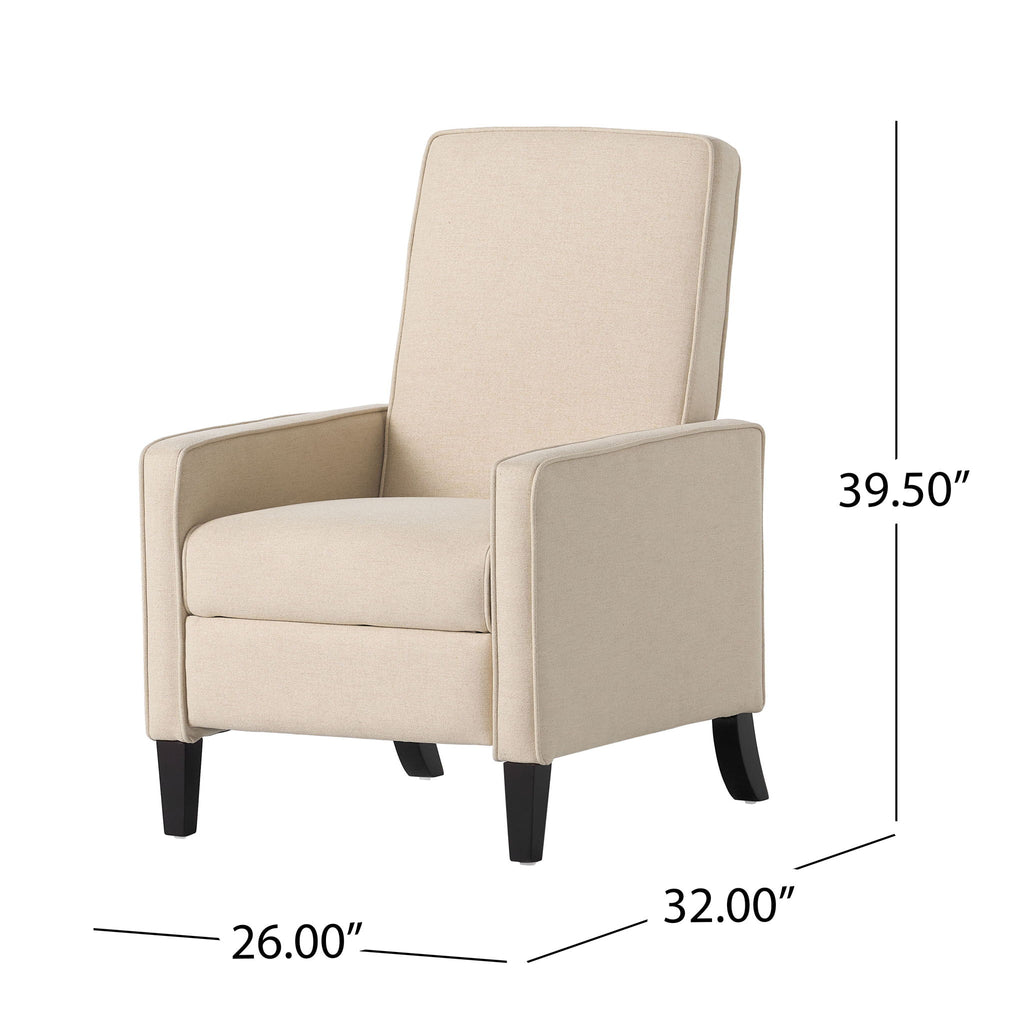 Minimalist Design Fabric Push Back Chair