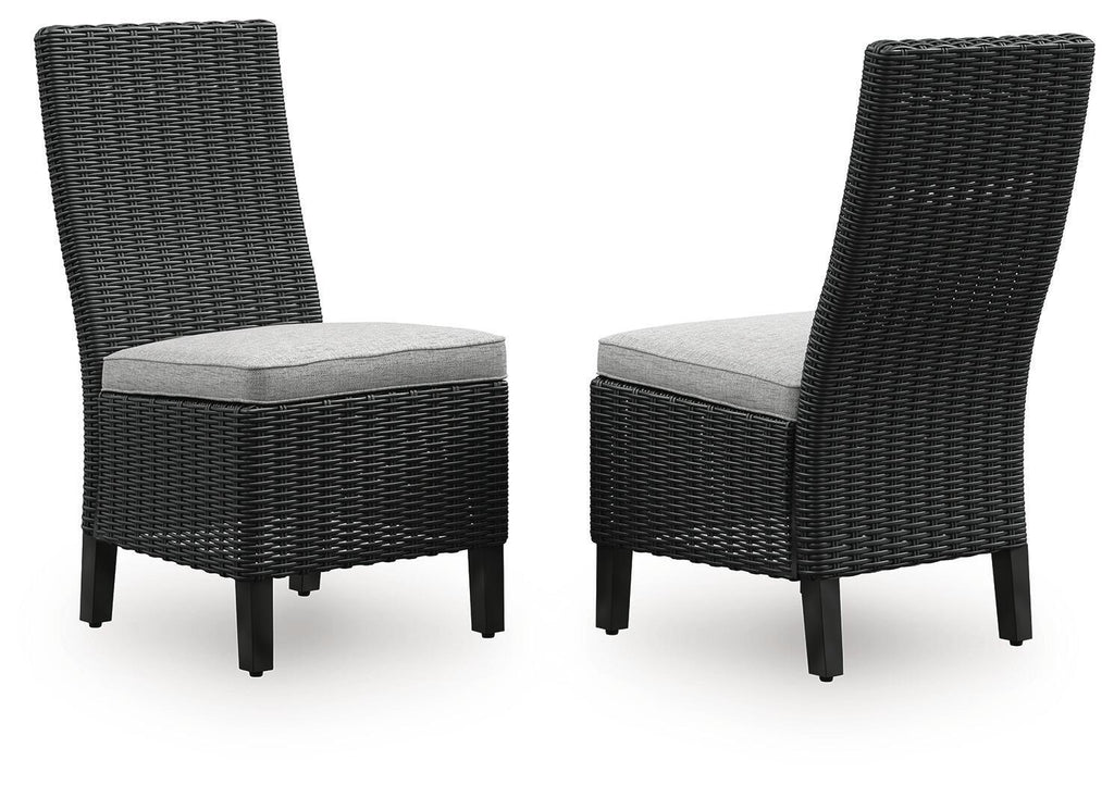 Beachcroft - Side Chair With Cushion (Set of 2) - Black / Light Gray