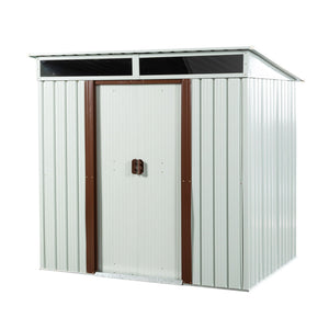 Outdoor Metal Storage Shed - White