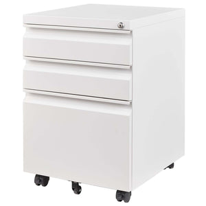 Metal Drawer Mobile File Cabinet With Lock For Home Office Organizer