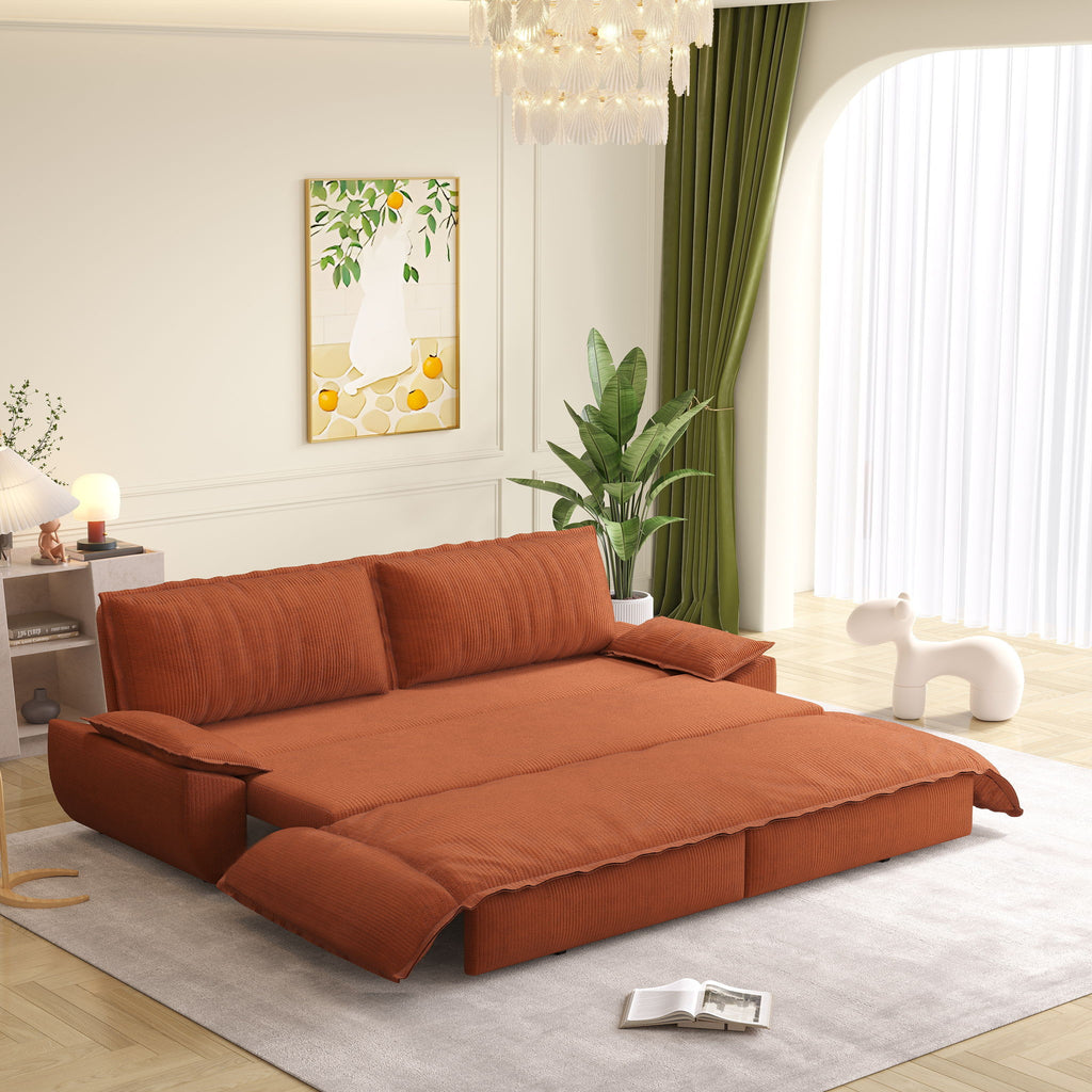 Queen Pull Out Sofa Bed, 3 In 1 Convertible Sleeper Sofa