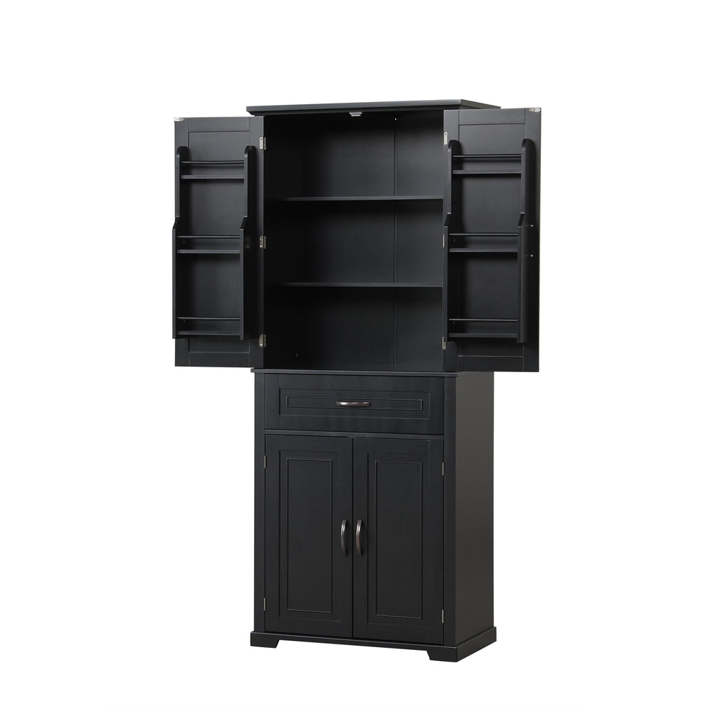 Bathroom Storage Cabinet With Doors And Drawer, Adjustable Shelf
