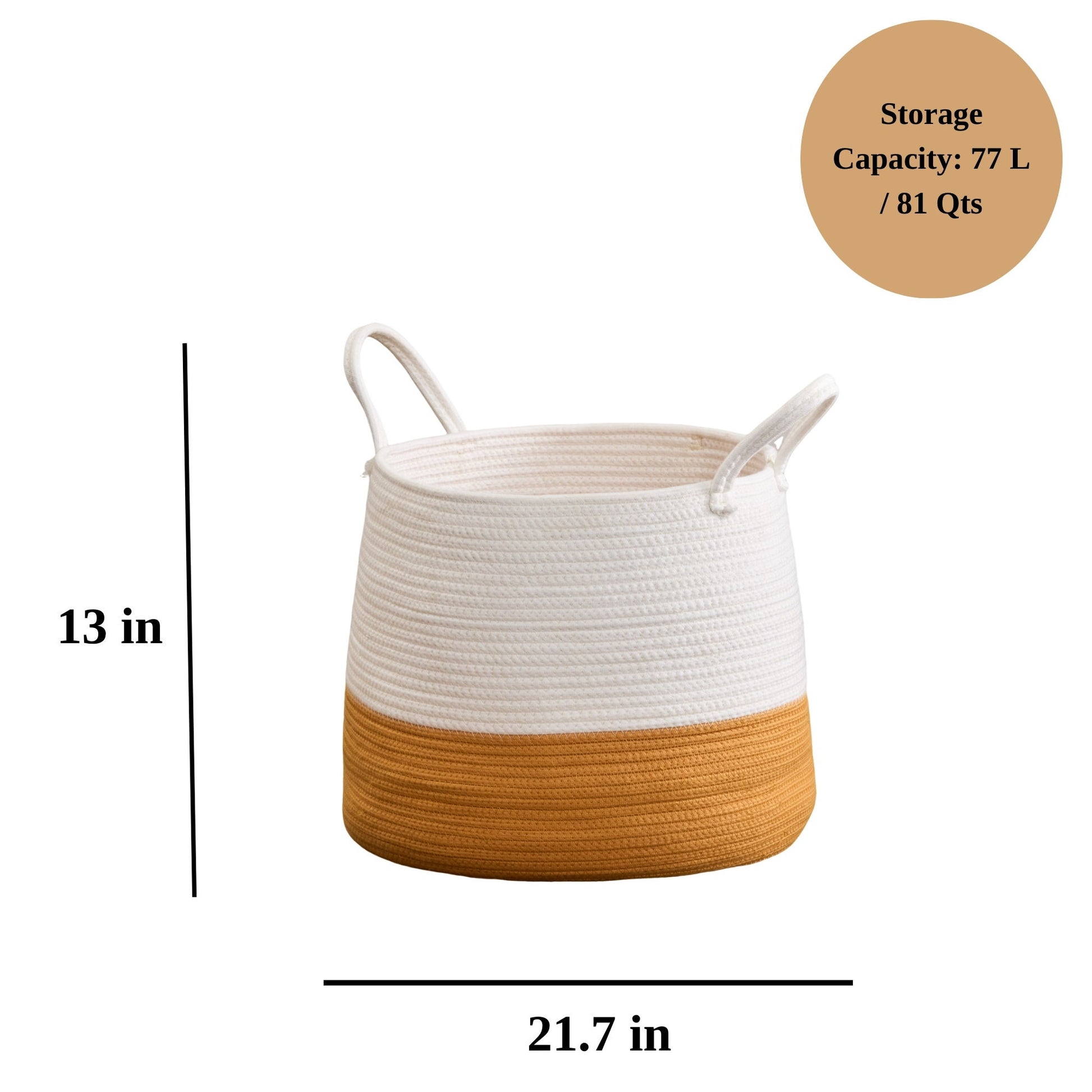 Francis - Cotton Round Laundry And Storage Basket