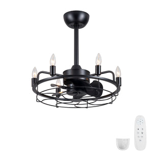 Modern Farmhouse Ceiling Fan, Adjustable Hanging