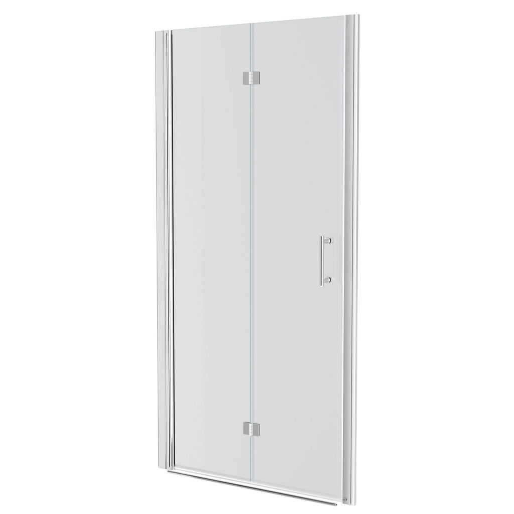 Fold Frameless Shower Door With Tempered Glass