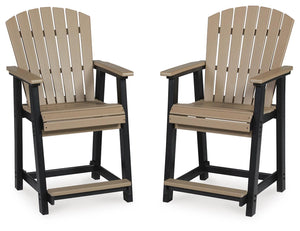 Fairen Trail - Barstool (Set of 2) - Black / Driftwood