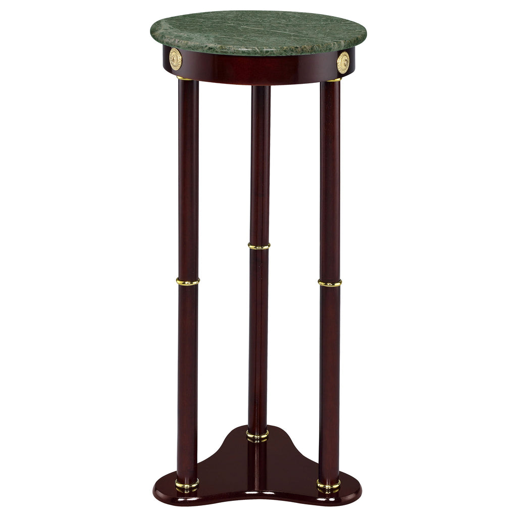 Elna - Accent Side Table With Round Top Plant Stand - Brown