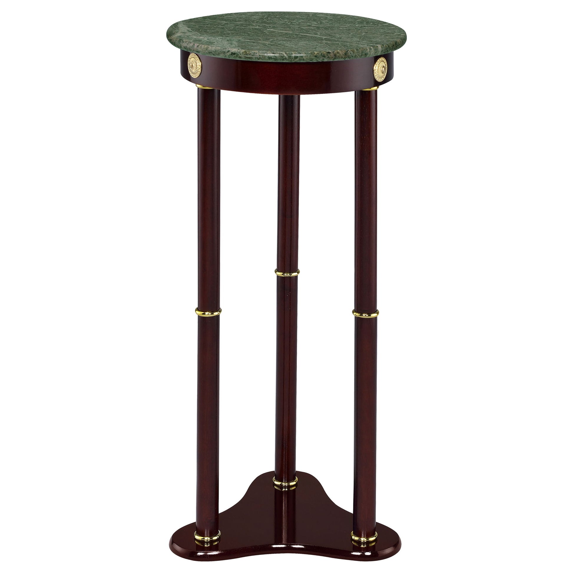 Elna - Accent Side Table With Round Top Plant Stand - Brown