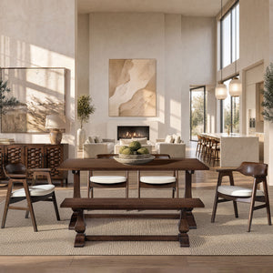 Whitmore - Trestle Dining Table - Dark Brown