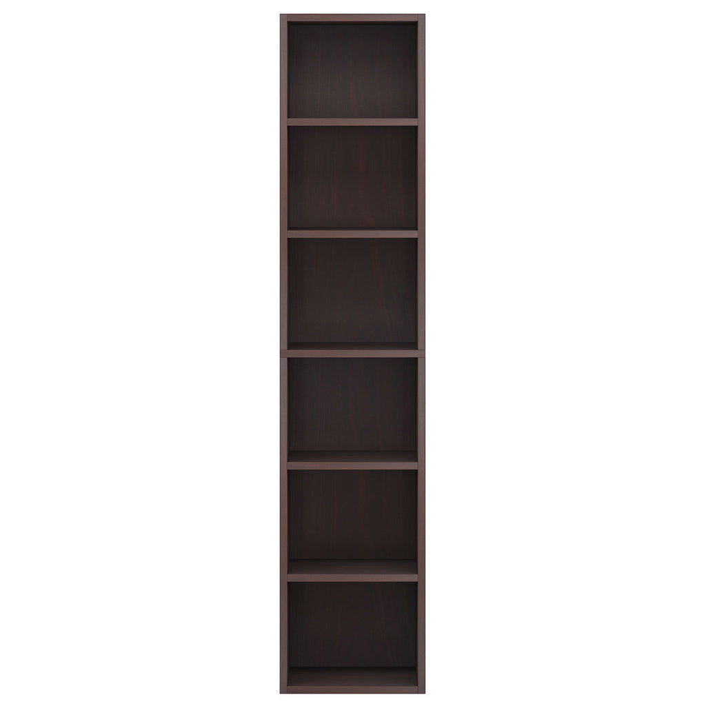 6 Tier Narrow Corner Cube Bookcase Storage, Freestanding Shelf With Open Cubes For Living Room