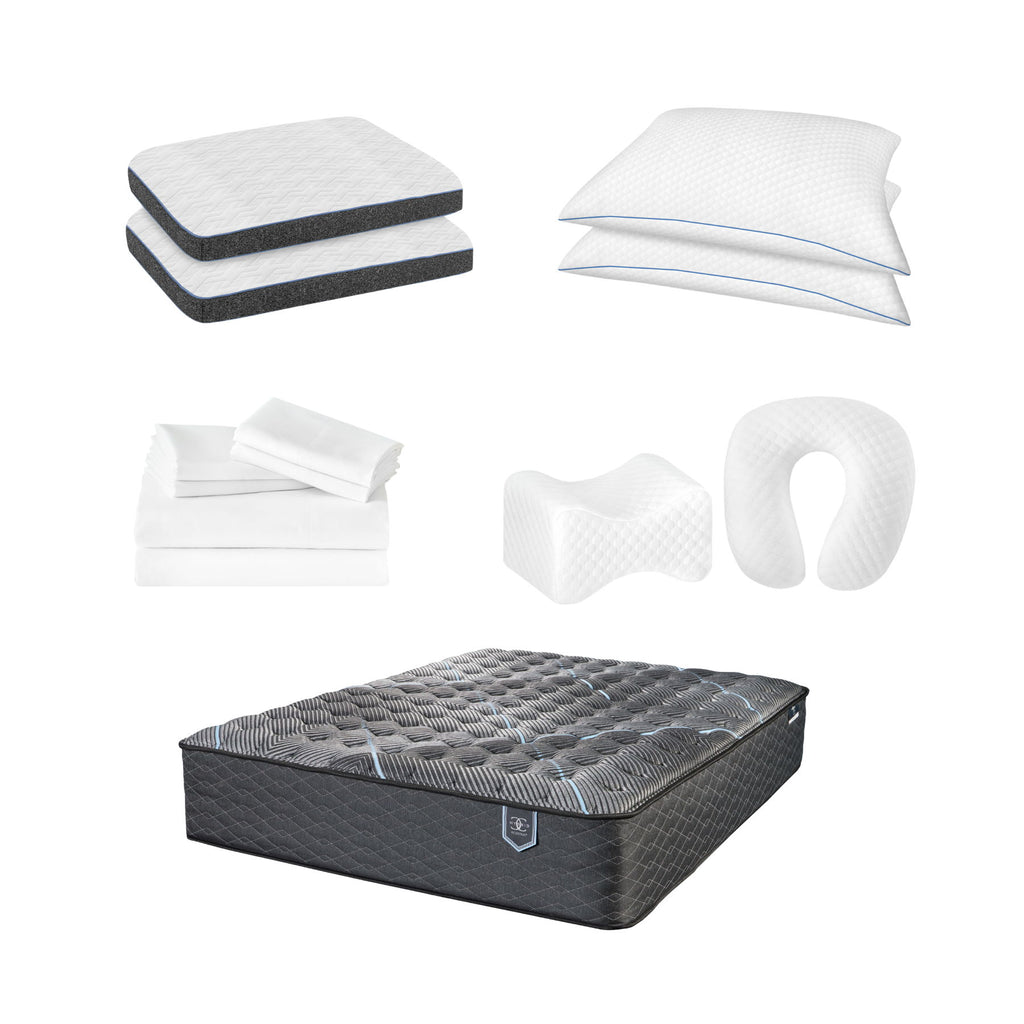 Comfort Care - Hybrid Restful Nights Firm Mattress,12 Piece Comfort Bedding Pack
