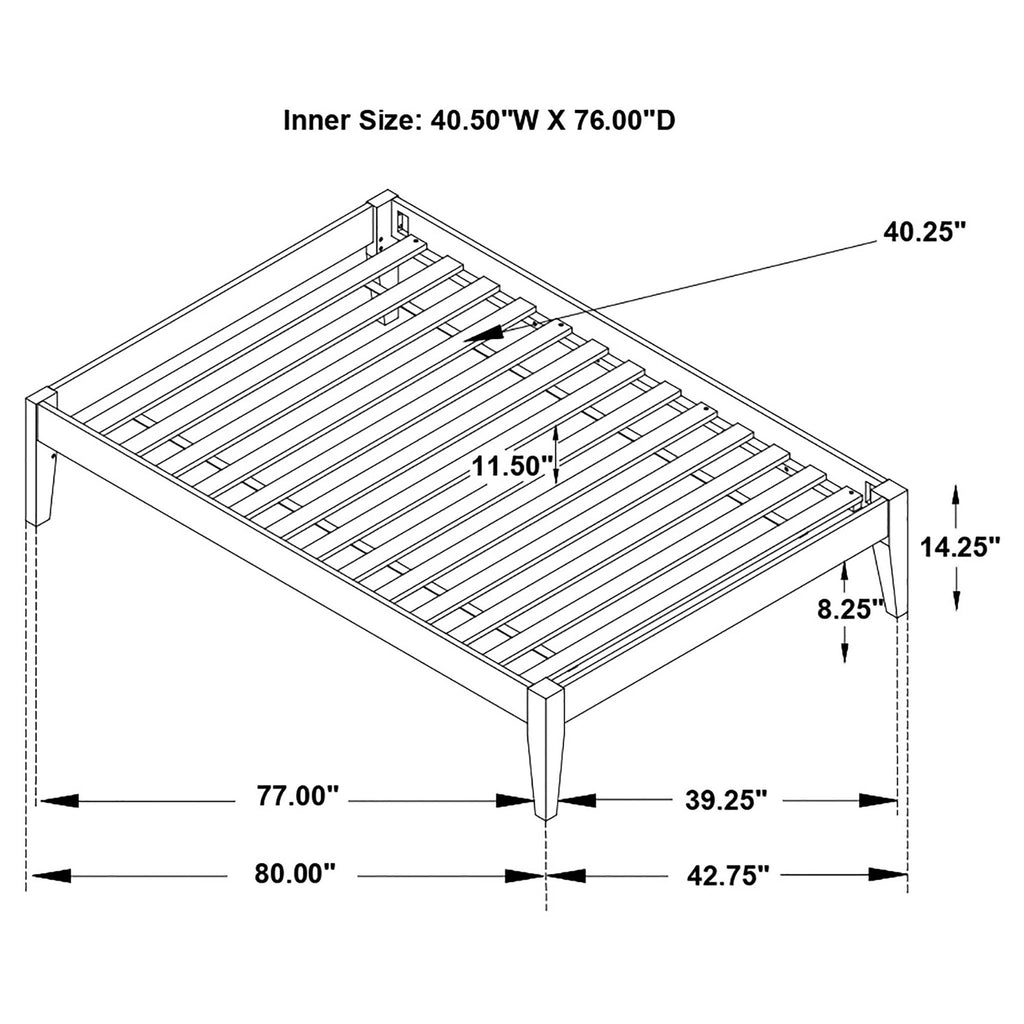 Sophie - Platform Bed Base With Slatted Design