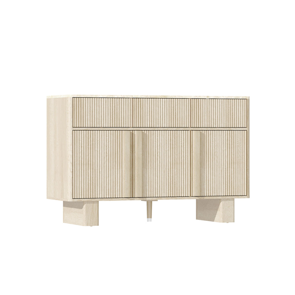 Curved Credenza, Wide Storage Cabinet For Dining Room