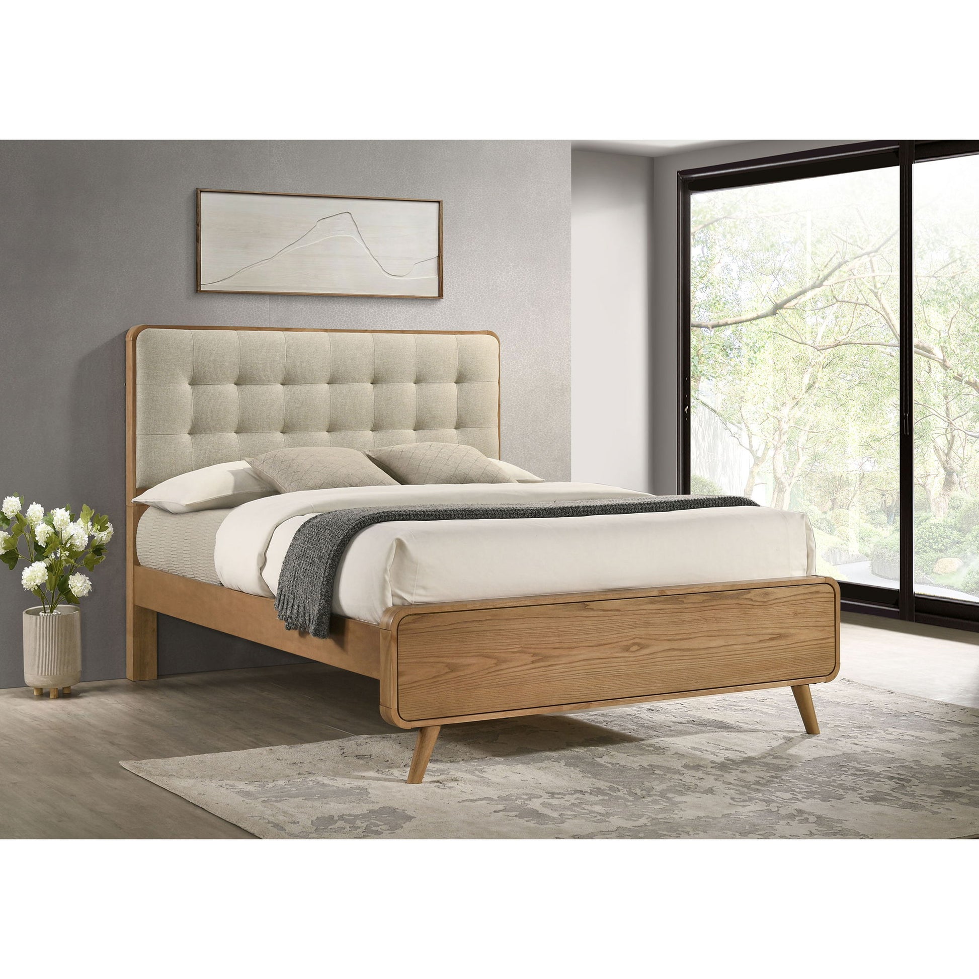 Winston - Platform Bed With Upholstered Headboard