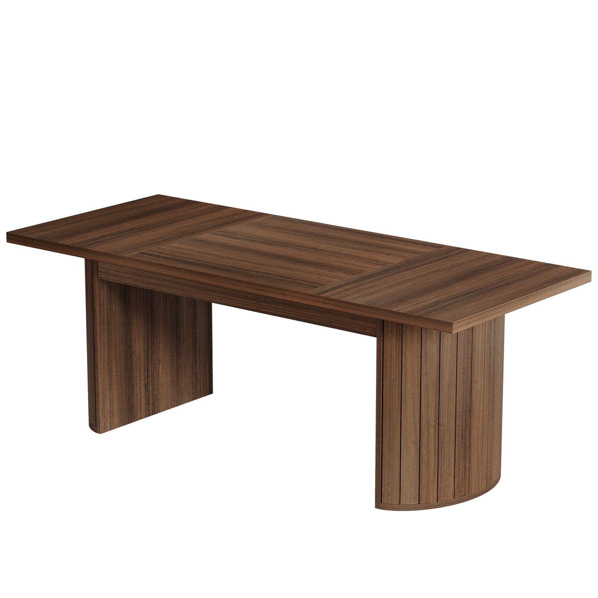 Extra Long Dining Table With Dual Base - Walnut