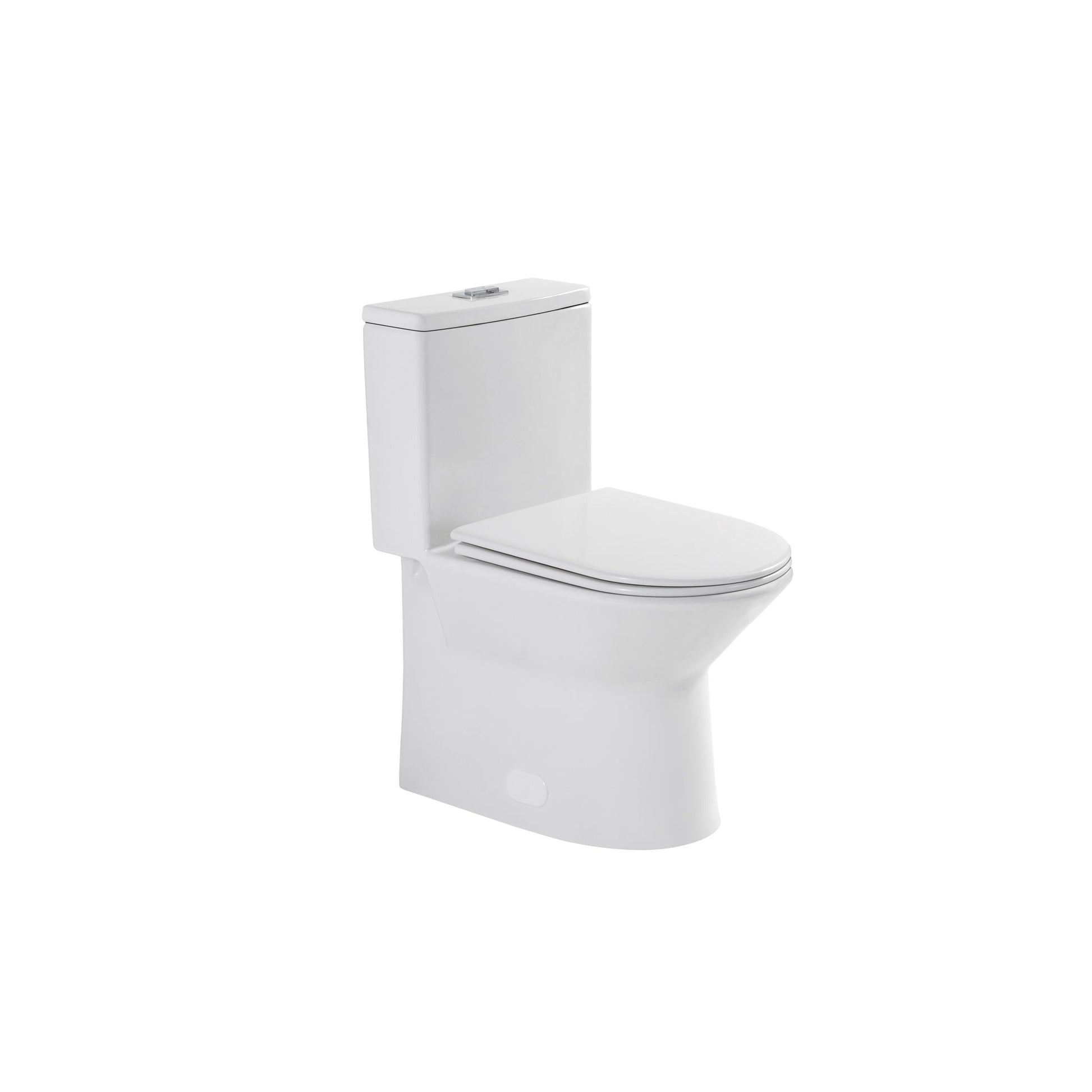 1 Piece Toilet With Dual Flush & Rimless Bowl - Glossy White