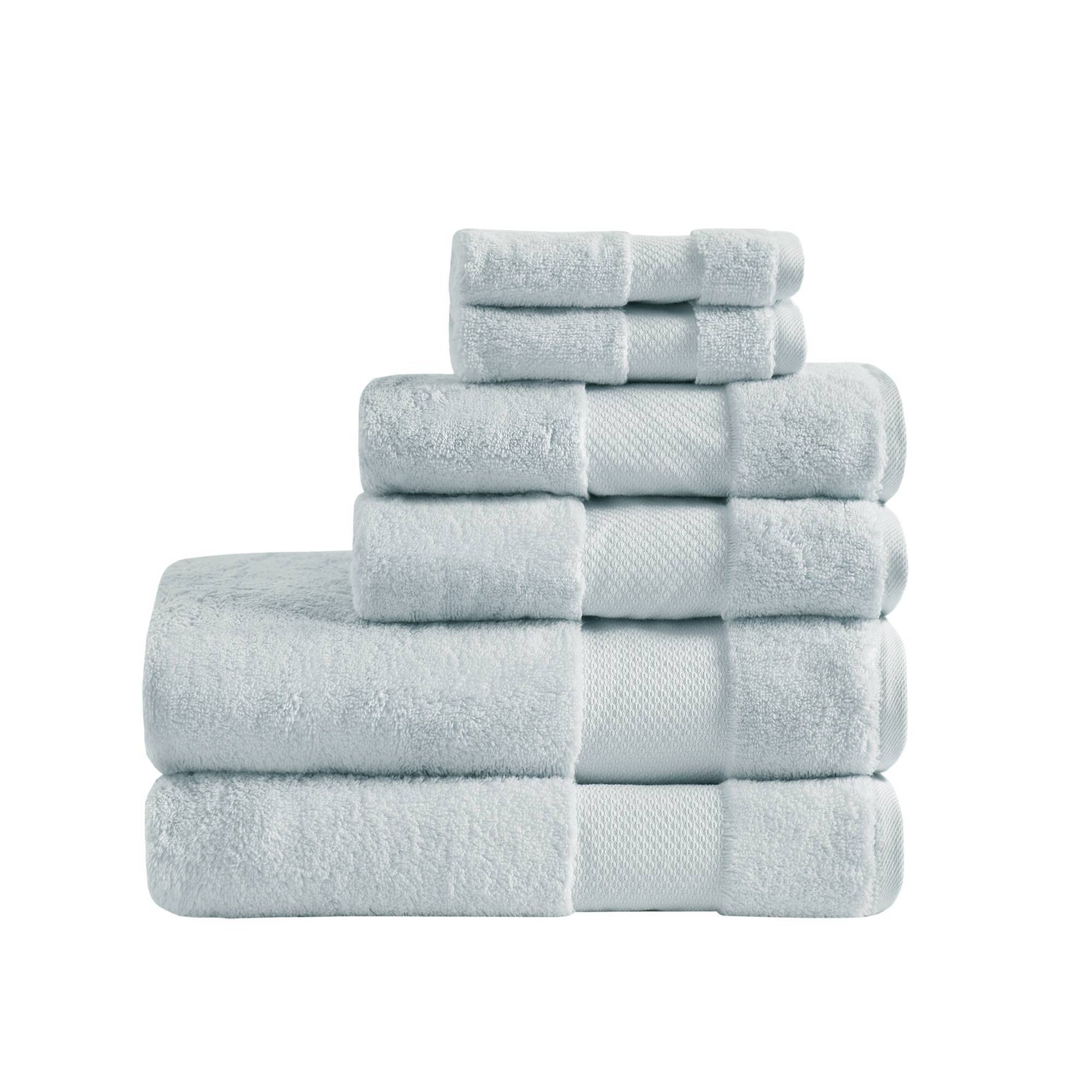 Turkish - 6 Piece Bath Towel Set - Light Blue