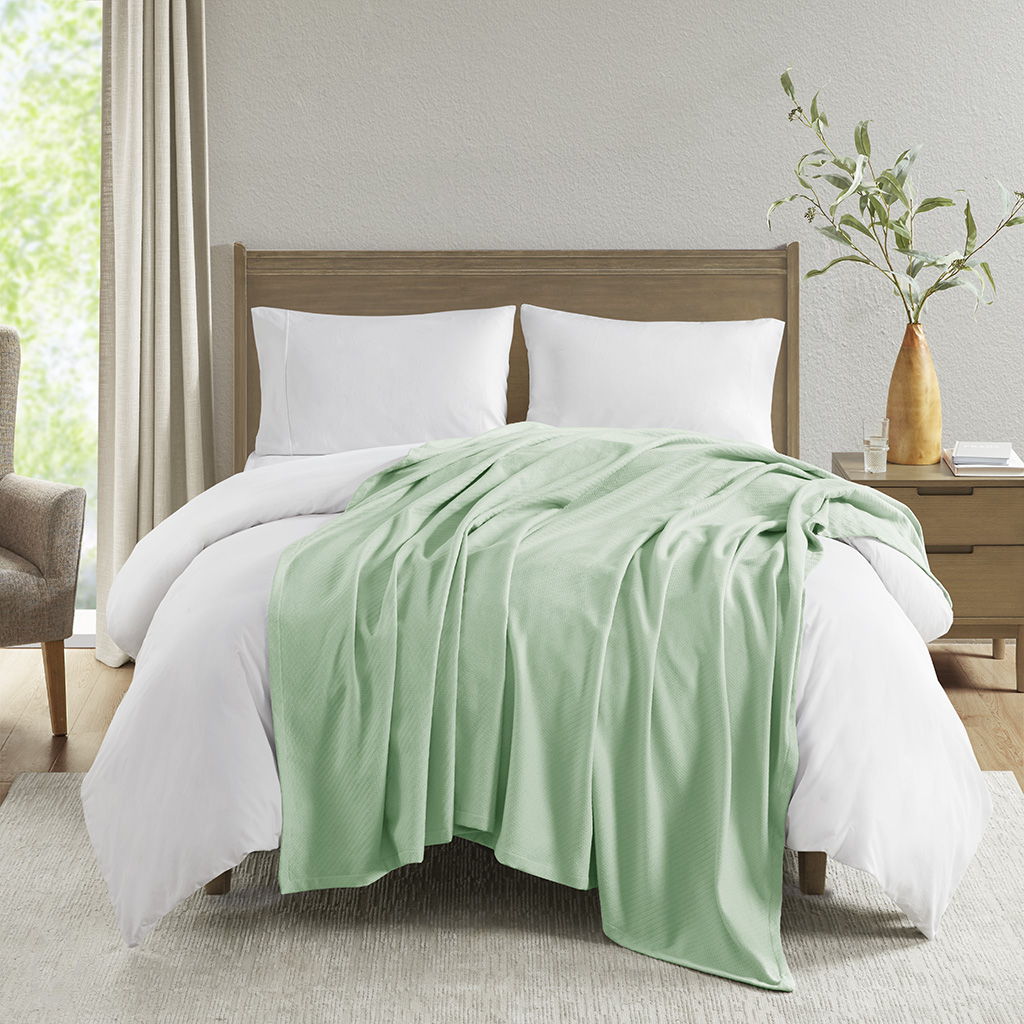 Liquid Cotton - King Blanket - Seafoam